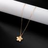 Fashion Romantic 5 Petal Flower Pendant Necklace for Women Delicate Gold Color Floral Chain Perfect Valentine Jewelry Gift