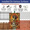 2D Flat - 1pc Vintage Tequila Metal Sign | Mexican-Themed Sombrero Skeleton & Tequila Bottle Art - Heavy-Duty Aluminum Poster - Easy Hang With