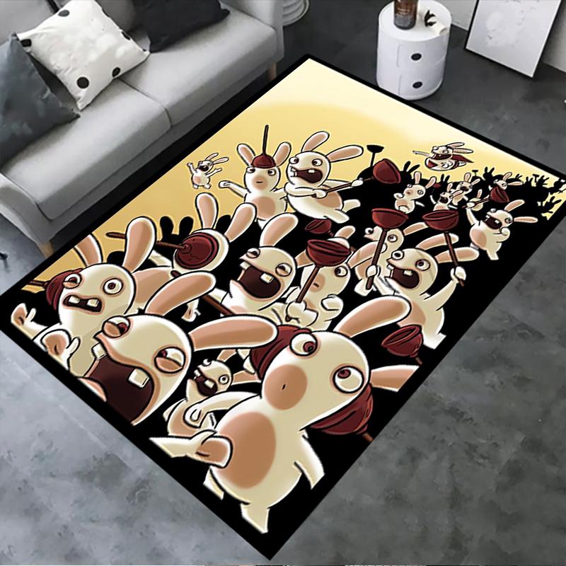 

2025 New Raving Rabbids Carpet Rug for Living Room Bedroom Home Sofa Decoration,Kids play Non-slip Floor Mat128 40x60cm( 15x23in )