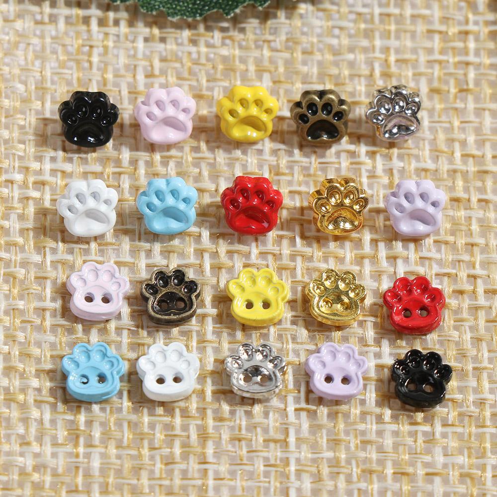20pcs 5mm Mini Buttons DIY Doll Clothes Metal Buckle Bear Foot Style Buckles for 1/6 Doll Clothing Sewing Accessories