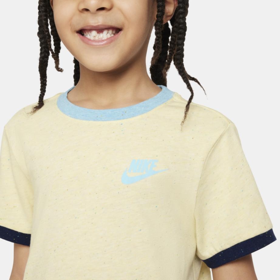 Nike T Shirt SPORTSWEAR Soft Yellow Kids' HF2119-785