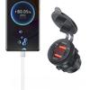 65W PD QC3.0 4-Port Car Charger with LED Voltage Display - Fast Charging for iPhone/Samsung/Huawei with Waterproof Cover