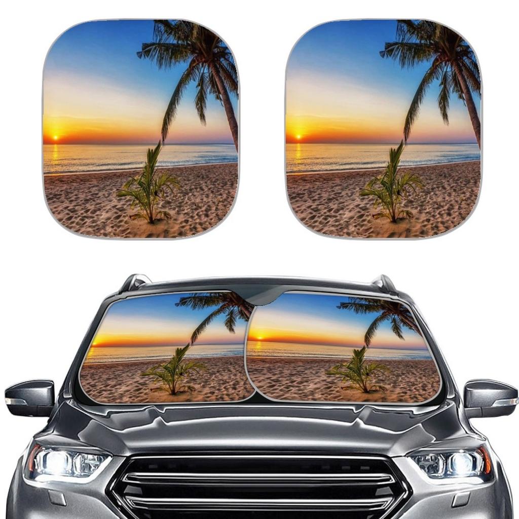 Christmas Eve Fright Element, Car Shade Front Windshield Shade Two-Piece
