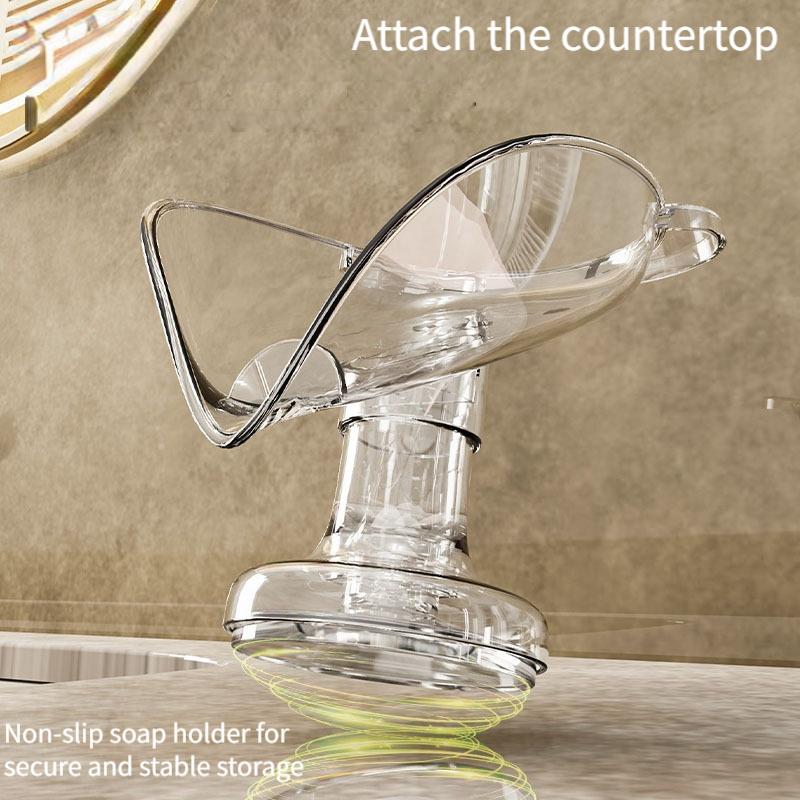 Soap Box Draining Storage Rack Bathroom Accessories Soap Dish Shower Holder with Drain Soap Drainer Suction Case Tray Container