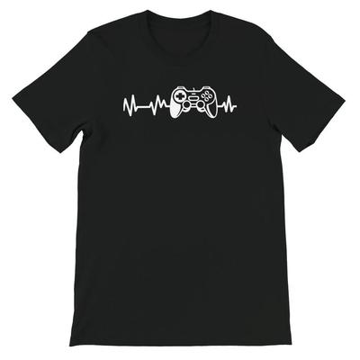 Gaming Heartbeat T Shirt Gamer With Controller For Fans Nerd Clothing Retro Design