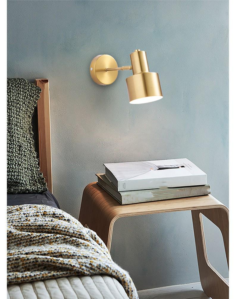 Nordic Minimalist Metal Wall Lamp for Bedroom, Living Room, and Hotel Rooms