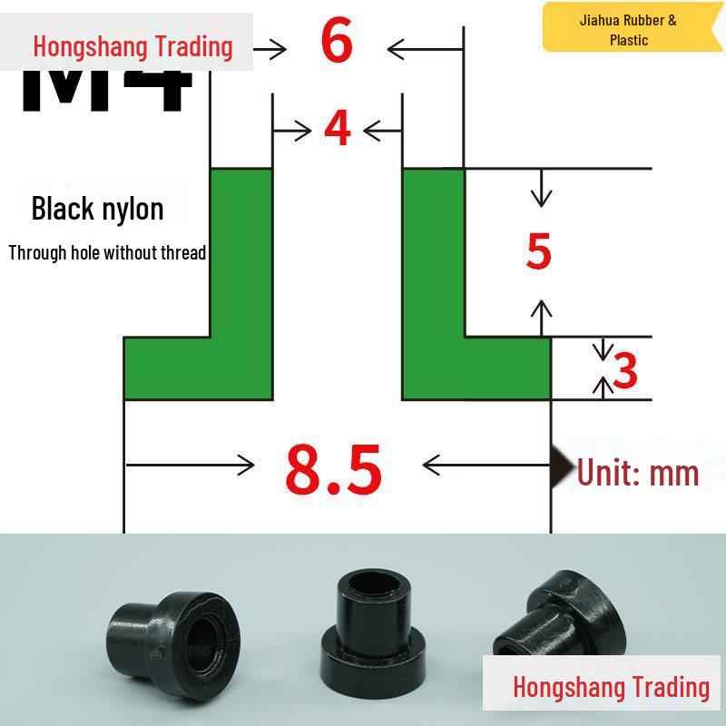 Step T-Shaped Nylon Insulating Bushing Washer, M3-M35 Thread Protection Spacer