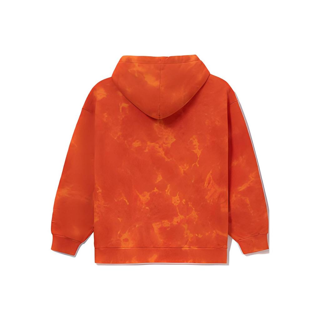 Li Ning Bad Five Chang An Youth Tie-Dye Loose Pullover Hoodie Unisex Hoodies Orange AWDRF93-2