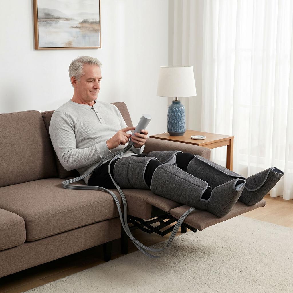 Leg Massager with Heat and Air Compression, 2 Heat Levels