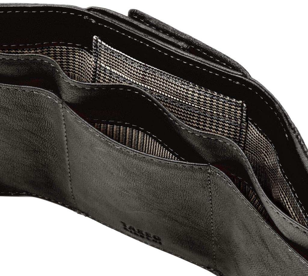 Takeo Kikuchi Oyster Black Tri-fold Wallet,