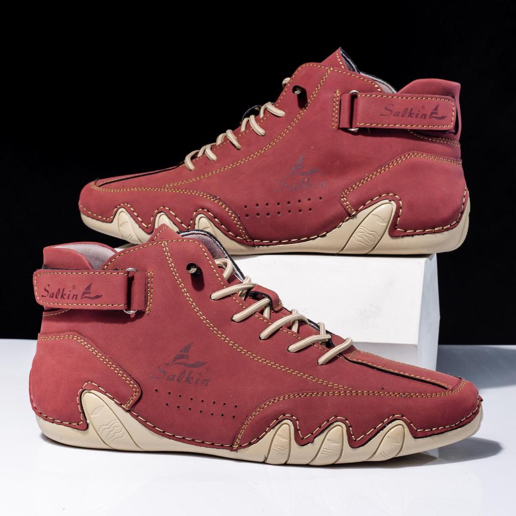 2025 Men's Large-Size Octopus High-Top Martin Boots - Spring/Summer Casual Short Boots & American Boat Shoes