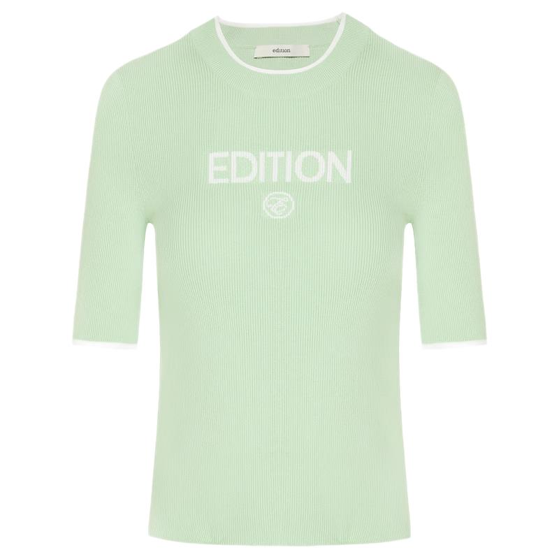 

Женский бесшовный спортивный трикотажный топ с коротким рукавом M