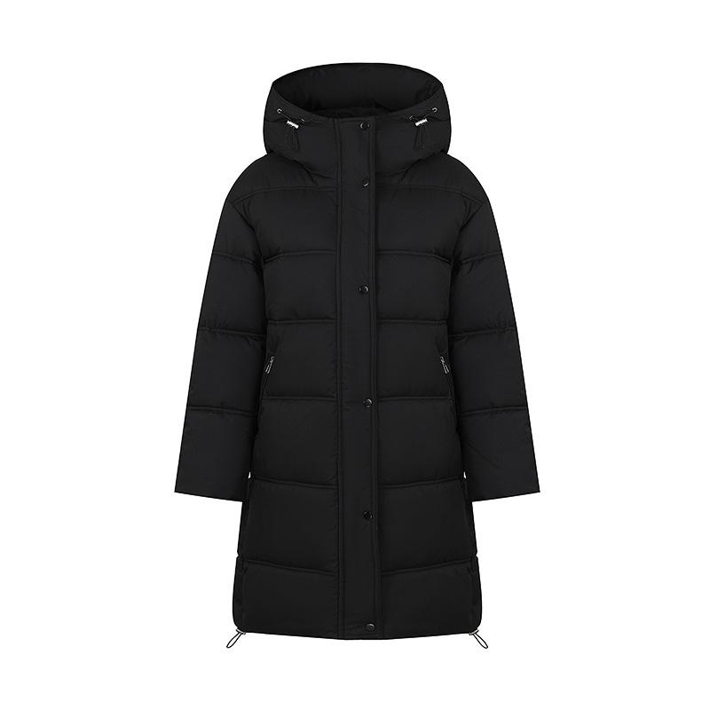 Russia thickened winter long knee cotton clothes women's Korean version thickened hooded simple bread clothes winter coat