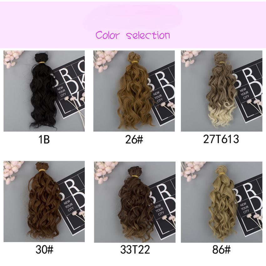 Hot Sale 1/6 1/4 1/3 Doll Hair Curly Wigs Mini Tresses High-Temperature Screw Periwig Toy Doll Accessory Kids Gifts