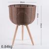 Modern Plant Stand with Wooden Legs Flower Pot Holder for Home Decor