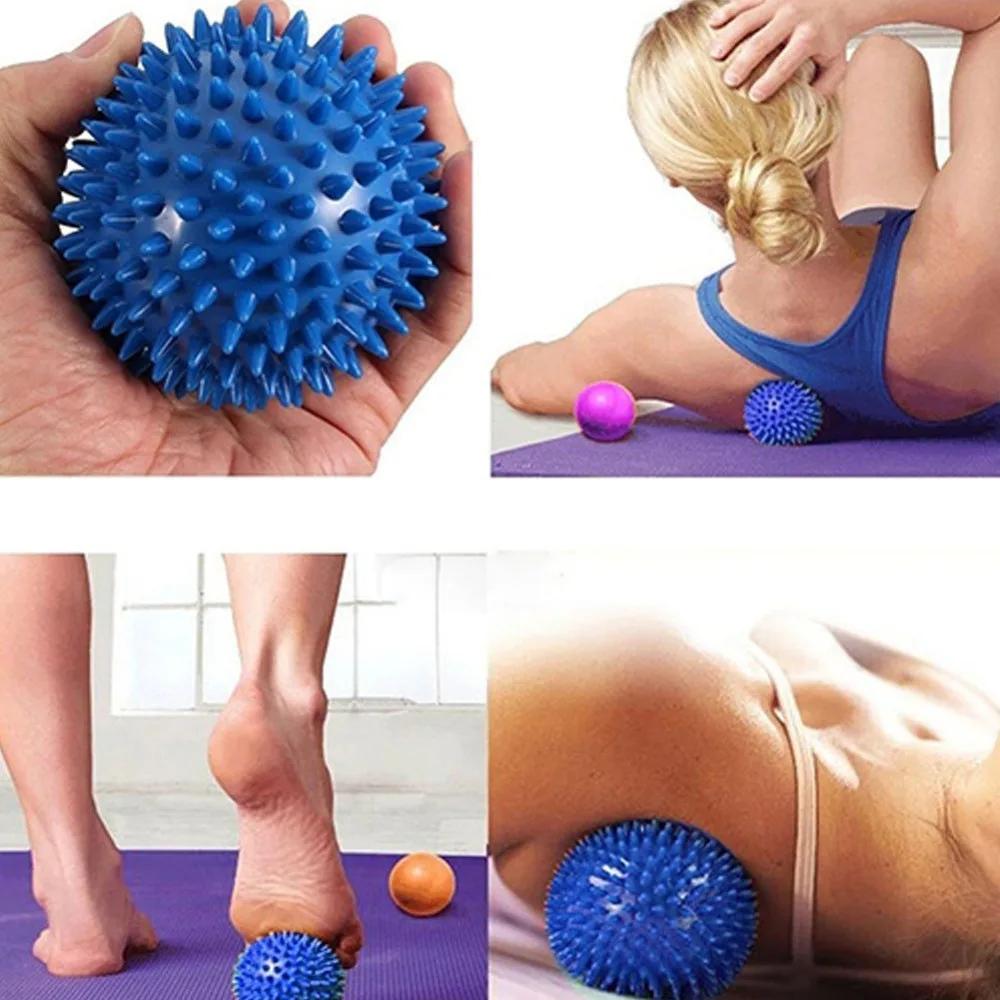 PVC Spiky Massage Ball Durable Sport Fitness Foot Pain Relief Plantar Fasciitis 9cm Yoga Massage Ball
