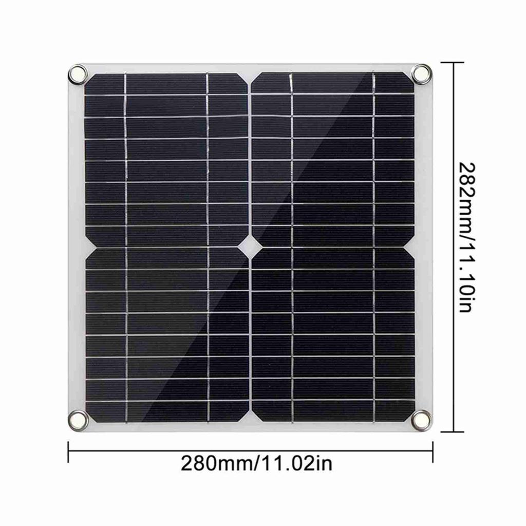 20 Watt 12 Volt Solar Panel Kit Monocrystalline Solar Panel + 60A PWM Charge Controller + Battery Clips 22percent  High