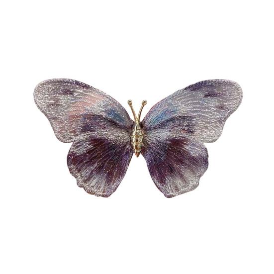 Women Brooch Sparkling Rhinestones Faux Pearl Butterflies Shape Lapel Pin Suits Coats Bags Scarves Badge Versatile Accessory