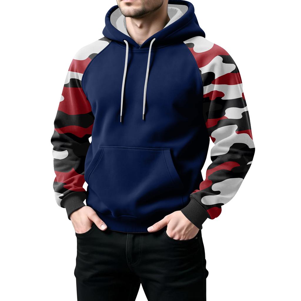 Herren Camouflage Sweatshirt Hoodie Herren Sport Übergröße Freizeit Sweatshirt