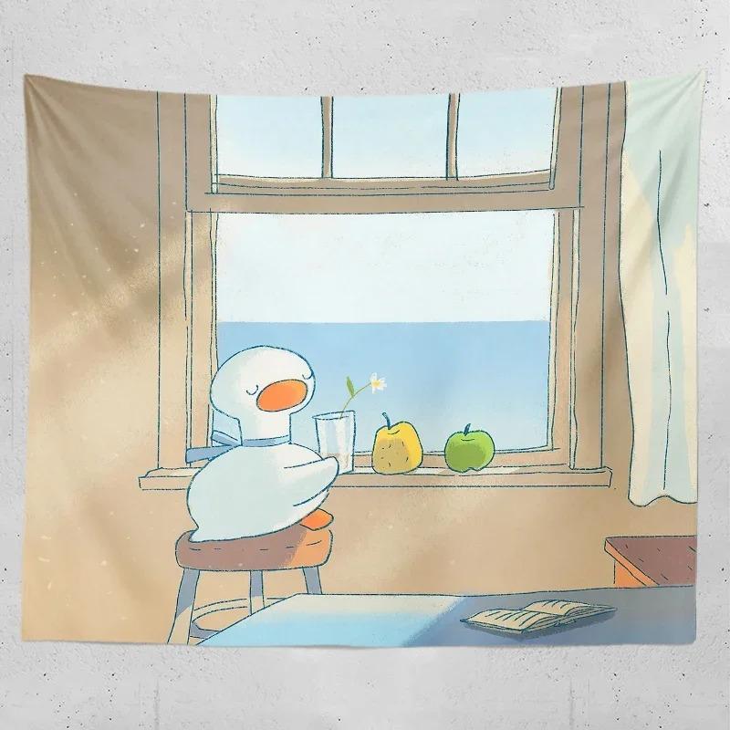 Cartoon Duck Decorative Tapestry Home Wall Living Room Office Decorative Tapestry