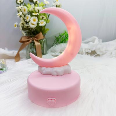 Creative Romantic Crescent Moon Night Light LED Bedside Decorative Table Lamp Living Room Luminous Toy Decorations Birthday Gift