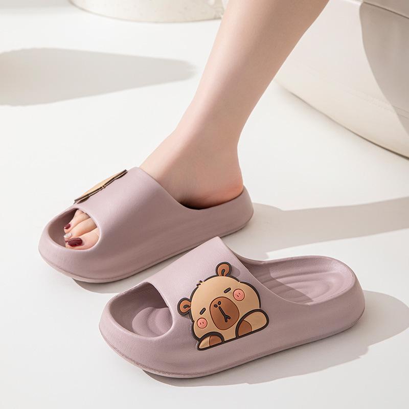 Fashion Women's Slippers Capybara Fashion Soft EVA Slippers Cute Comfortable Casual Shoes Non-Slip Beach Shoes Platform Bathroom Sandals