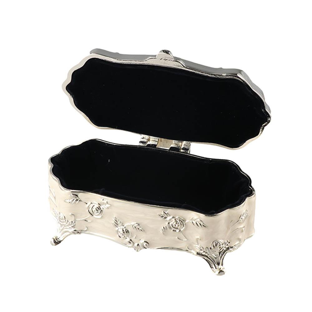 Zinc Zinc Zinc Alloy Jewelry Storage Box Vintage Trinket Case Luxury Treasure Chest  Ring