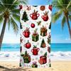1Pc Christmas Hot Cocoa Scene Beach Towel Quick Dry Multiuse For Beach Pool Gym Yoga Home Travel Christmas Halloween Xmas Gift S1124