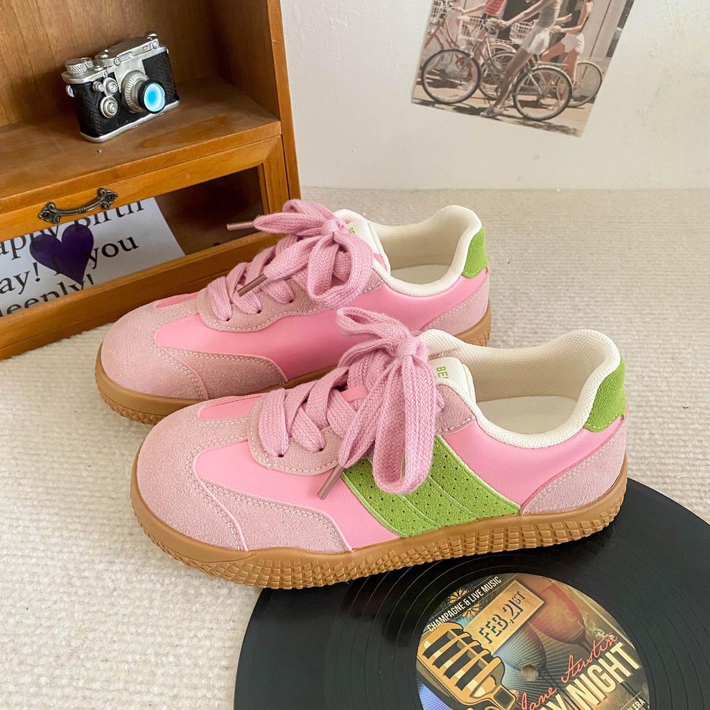 2025 Spring and Autumn New Retro Moral Training Shoes Women's Versatile Little White Shoes Campus Style Light Breathable Casual Sports Shoes Women