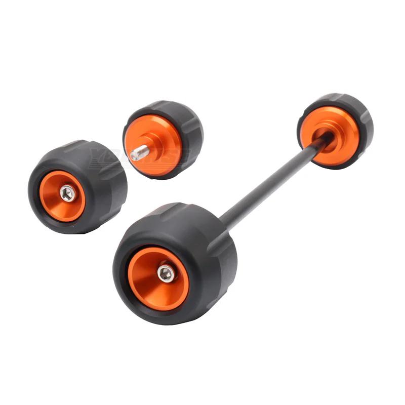 Motorcycle Accessories Front & Rear Axle Fork Crash Sliders Wheel Protector For RC390 RC 390 2022 2023