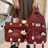 Schoolbag Children Elementary School Students Junior High School Girls College Students Letter Backpack