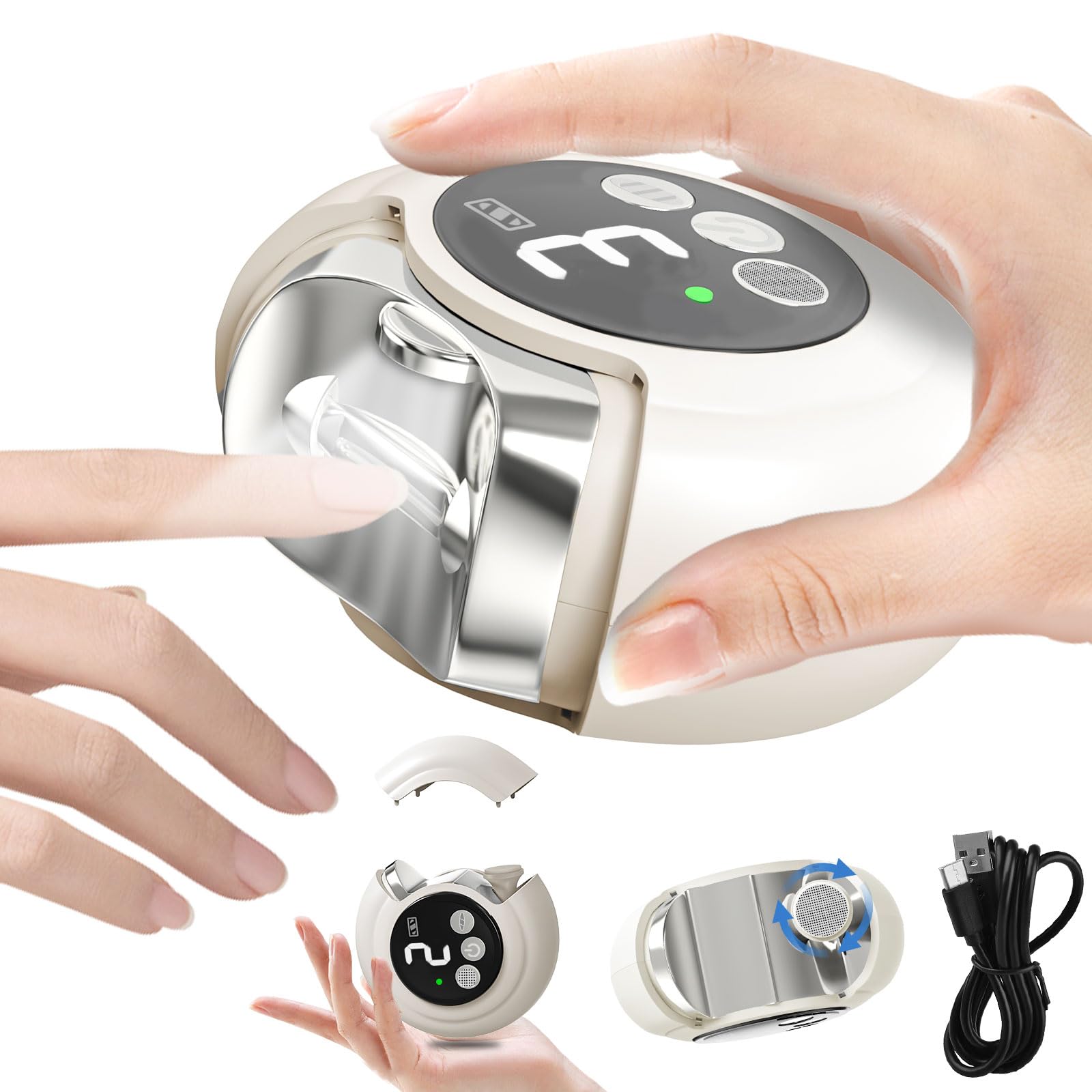 

Улучшенные электрические кусачки для ногтей со светодиодной подсветкой 3 Легко Предотвращает Низ Подходит для и Всех в Включает Японскую Инструкцию по Эксплуатации [Издание 2025]