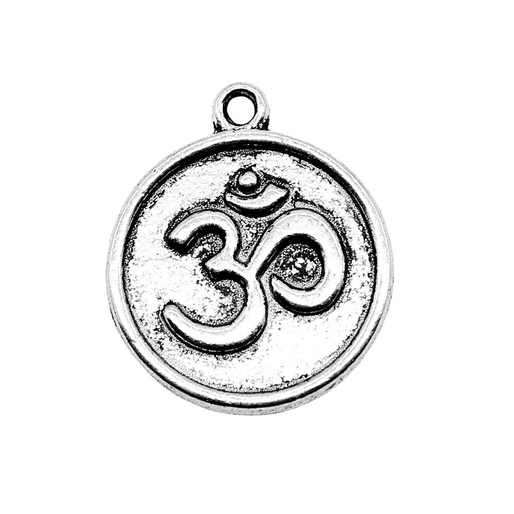 Om Lotus Charms Sports Pendants For Spiritual Yoga Themed Jewelry