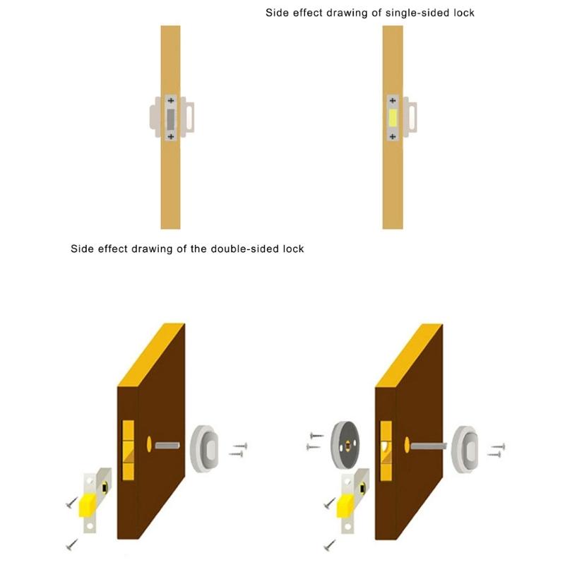 Öffentliche Toilettentürverriegelung mit rot-grünem Besetzt-Frei-Schild, Toilettenkabinentürriegel für öffentliche Toiletten