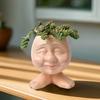 Resin Crafts Muggle Face Flower Pot Funny Planter Pot Creative Plant Pot  For Indoor Outdoor Plant