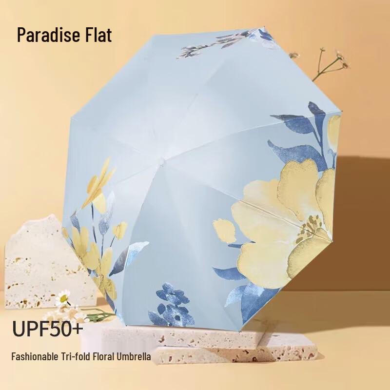 Paradise Umbrella 33902E Foldable 8-Rib Sun/Rain Umbrella