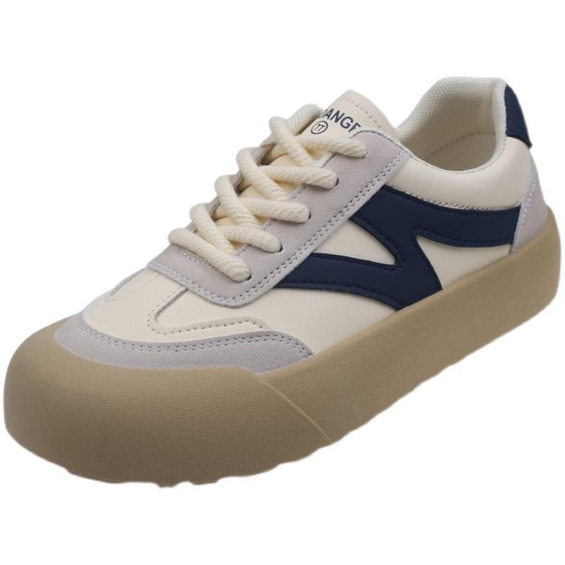 Versatile casual sports board shoes women's 2024 new spring and autumn Internet celebrities increase height Versatile breathable thick-soled bread wh