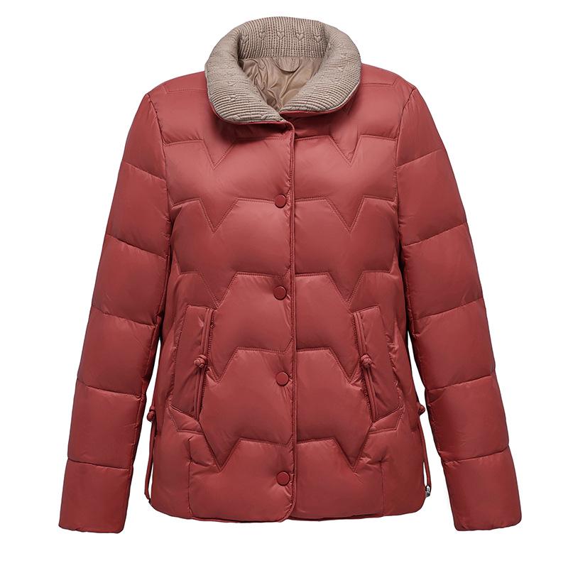 Women's Short Lightweight Down Jacket - Fashionable Turn-Down Collar, Duck Down, 2025 Korean Style, Warm Outerwear