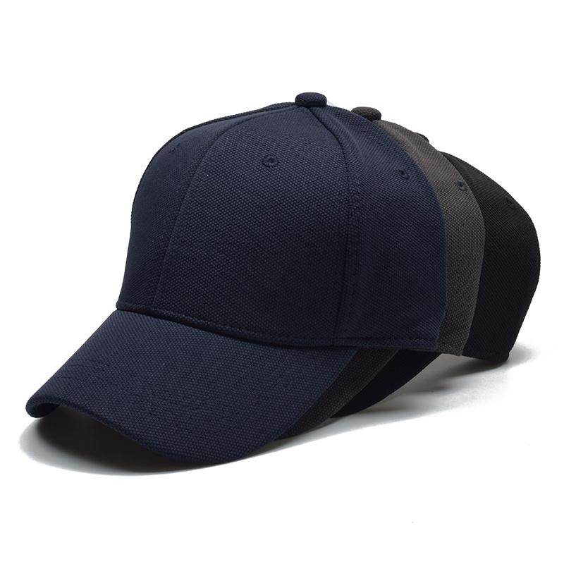 Solid Elasticity Black Baseball Cap Men Summer Cap Snapback Not Adjustable Trucker Cap Dad Hat