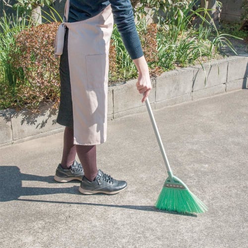 Azuma Industrial Azuma Outdoor Broom Synthetic Fiber Broom Short Handle B Bristles Width: Approx. 23 Cm Total Length: Approx. 79 Cm A Durable and Stur