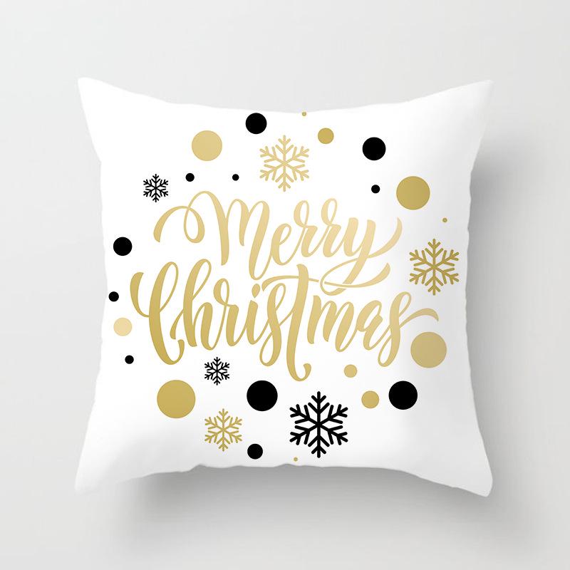 Christmas Golden Series Festive Decoration Pillowcase Home Sofa Car Pillow Cushion