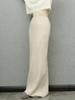 Women's High-End Ribbed Knit Midi Skirt - Hip-Hugging, Thickened, Straight Fit