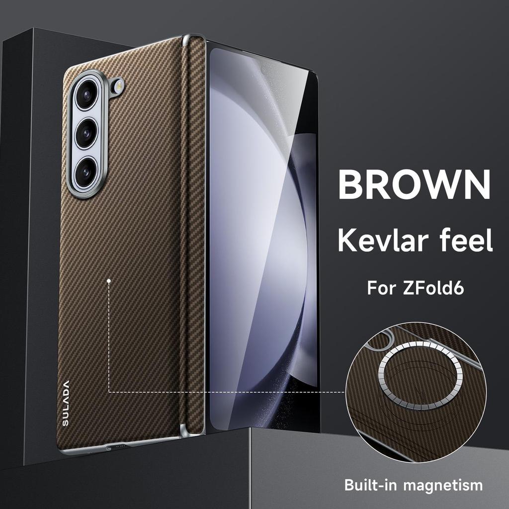Samsung Z Fold7/6/W23 Kevlar Magnetisches Scharnier Schutz Handyhülle