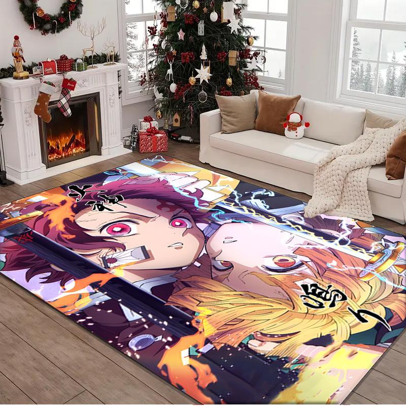 1PC rug Powerful Demon Anime Carpet, Chair Rug,Area Rug for Office Bedroom living rooms bedroom, Doormat decor Christmas fan gifts