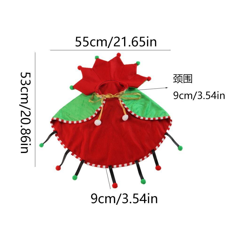Soft Dog Christmas Cape Adjustable Pet Santa Costume Pet Clothes Pet Costume Scarf  Cat