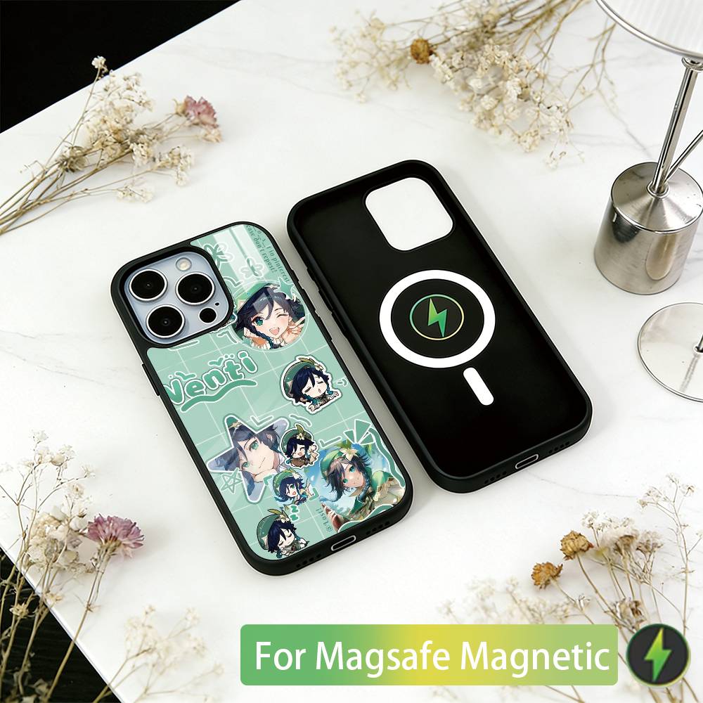 

genshin impact Venti Phone Case For iPhone17,16,15,14,13,12,11 Plus,Pro Magnetic with Magsafe Wireless Charging iPhone12Pro