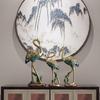 Kranstatue Kreative Wohnkultur Harzornament Traditionelles Chinesisches Kunstwerk für Schlafzimmer Wohnzimmer Yoga Schreibtisch Einweihung