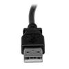 USB 2.0 Type A To USB Type B Left Angled Male To Male Cable - STARTECH.COM - 1 M - Black