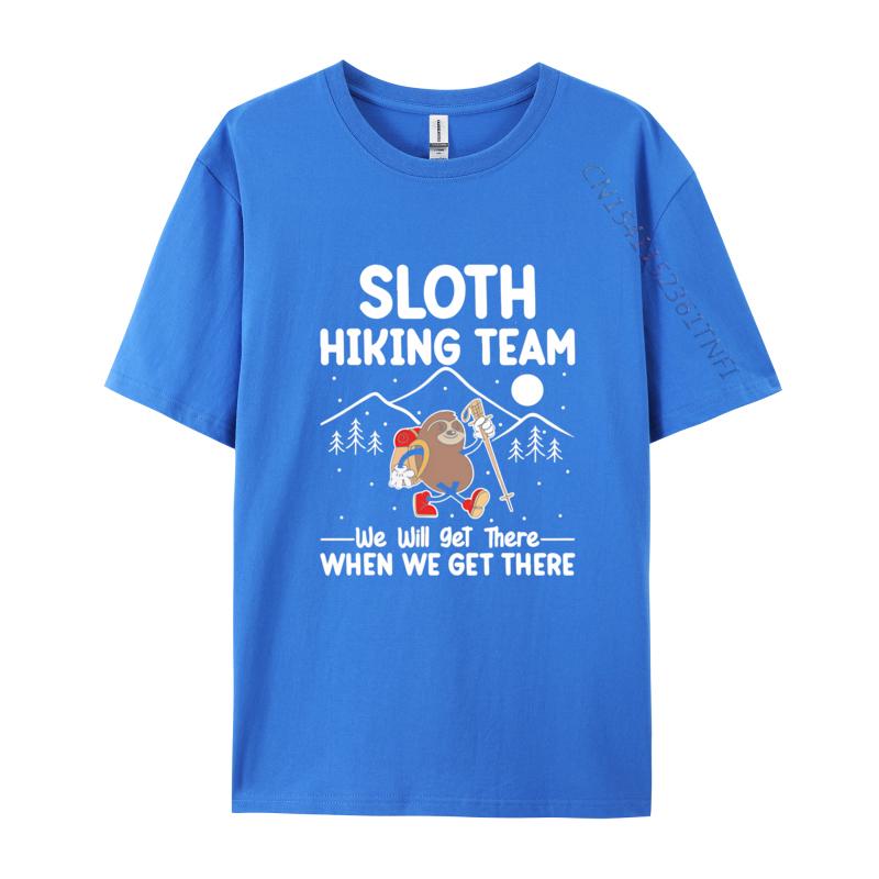 Sloth Hiking Team We Will Get There Tshirts Cotton Fashion Tshirt Kawaii T Shirt Printed Tee Tops Clothing