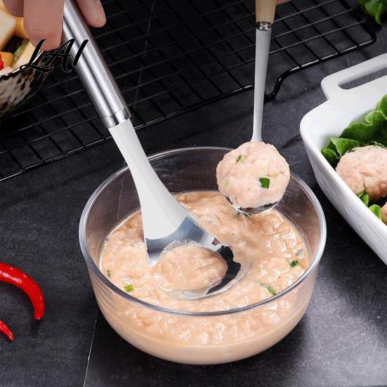 Meatball Maker Tool Stainless Steel Maker Manual Press with Forming Spoon & Serving Mold Scoop for Portioning Minced Beef Pork And Poultry